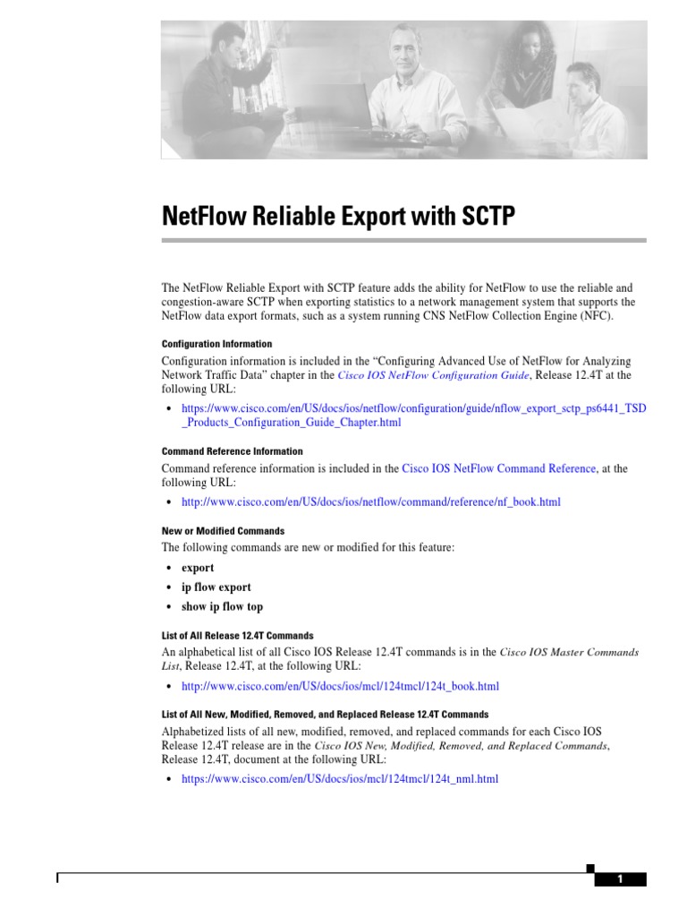 Netflow Reliable Export With SCTP: Configuration Information | PDF ...