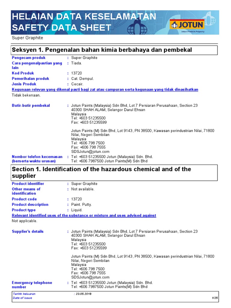 Super Graphite Safety Data Sheet PDF