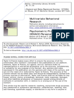 Multivariate Behavioral Research: To Cite This Article: Kibeom Lee & Michael C. Ashton (2004) Psychometric Properties