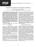 A Traffic Prediction Algorithm For Street Lighting Control Efficiency