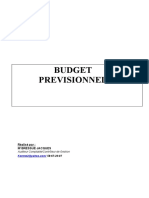 Budget Previsionnel de Fonctionnement