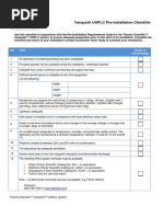 Pre-Installation Checklist Vanquish V1-2a PDF