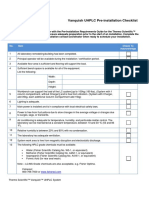 Pre-Installation Checklist Vanquish V1-2a PDF