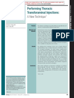 Performing Thoracic Transforaminal Injections:: A New Technique