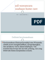 Hasil Wawancara Kewirausahaan Home Care