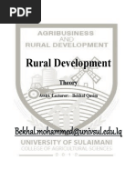 Rural Development Theory, Lec. 1,2