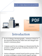 Ion Exchange Chromatography: Parsa Karthik M.PHARM-1 100603013 Pharmaceutics