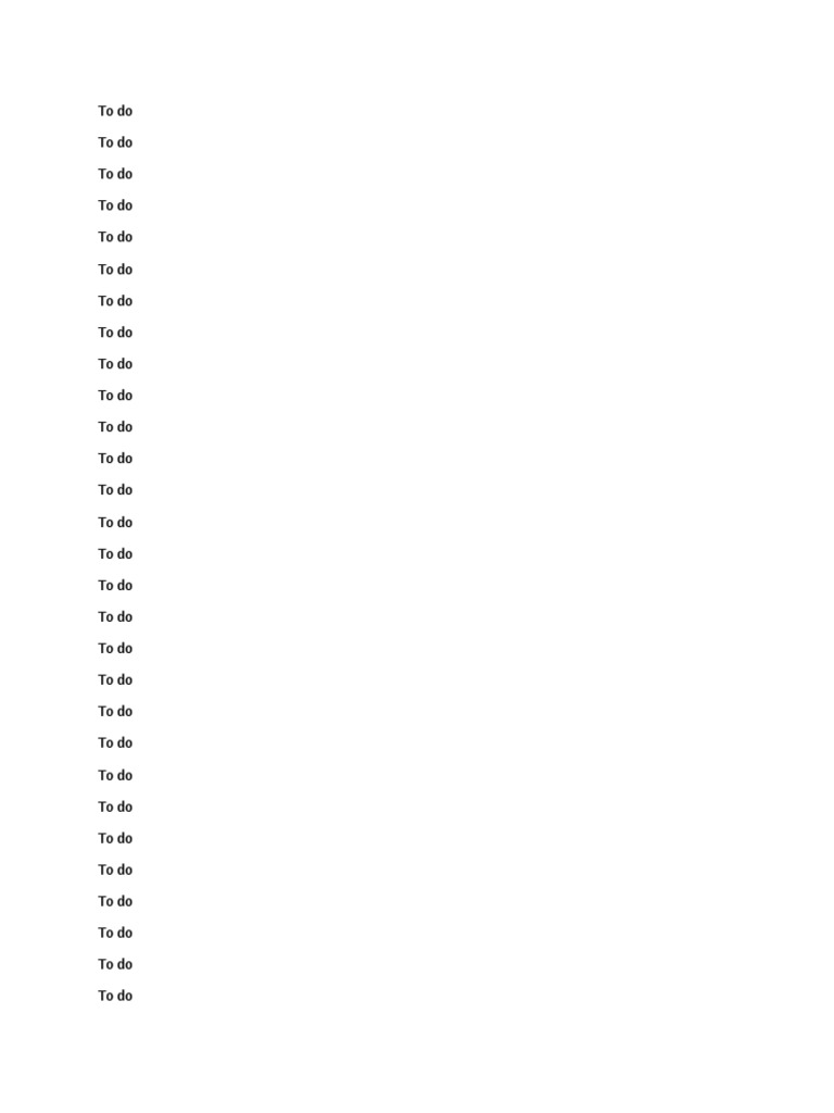 To Do | PDF
