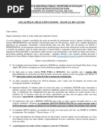 MANUAL AULAS ON-LINE - ALUNOS