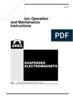 Installation, Operation and Maintenance Instructions: Suspended Electromagnets