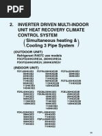 Inverter Driven Multi-Indoor Unit Heat Recovery Climate Control System Simultaneous Heating & Cooling 3 Pipe System