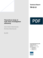 Theoretical Study of Rock Mass Investigation Efficiency: Technical Report