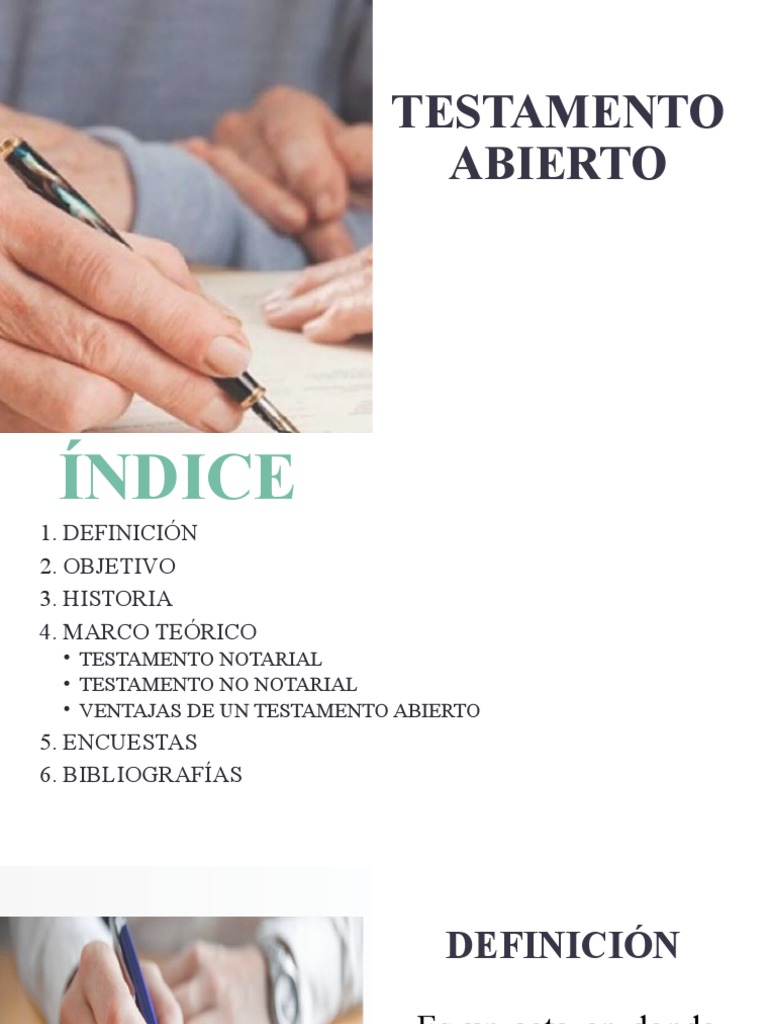 Guía Completa del Testamento Abierto | PDF | Voluntad y testamento ...