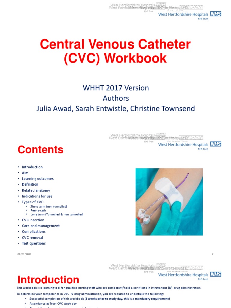 Central Venous Catheter Management Guide | PDF | Vein | Intravenous Therapy
