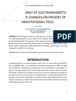 Actual Energy of Electromagnetic Light Weve Changes On Present of Gravitational Field