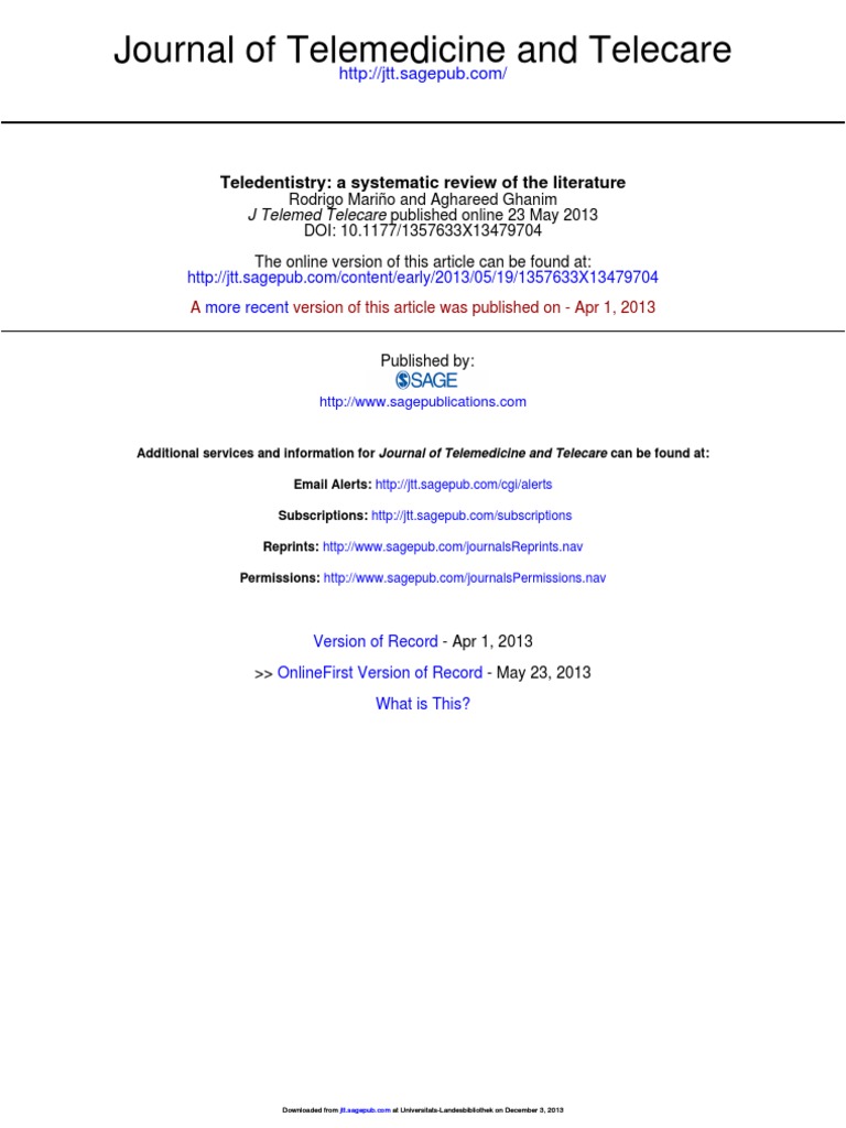 journal-of-telemedicine-and-telecare-teledentistry-a-systematic