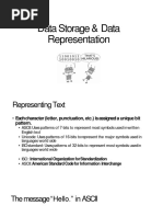 Data Represintation and Storage