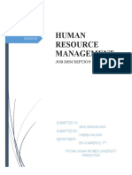 Human Resource Management: Job Description