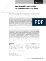 The Most Frequently Used Tests For Assessing Executive Functions in Aging