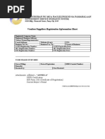 Vendor Supplier Registration Information Sheet