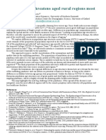 The Pandemic Threatens Aged Rural Regions Most: Ilya Kashnitsky, José Manuel Aburto