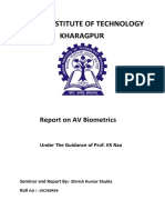 Indian Institute of Technology Kharagpur: Report On AV Biometrics