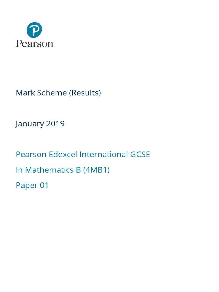 Mark Scheme (Results) : Pearson Edexcel International GCSE in ...