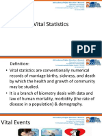 Statistics of Vital