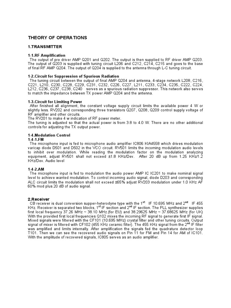RF Transmitter and Receiver Operations | PDF | Detector (Radio) | Amplifier