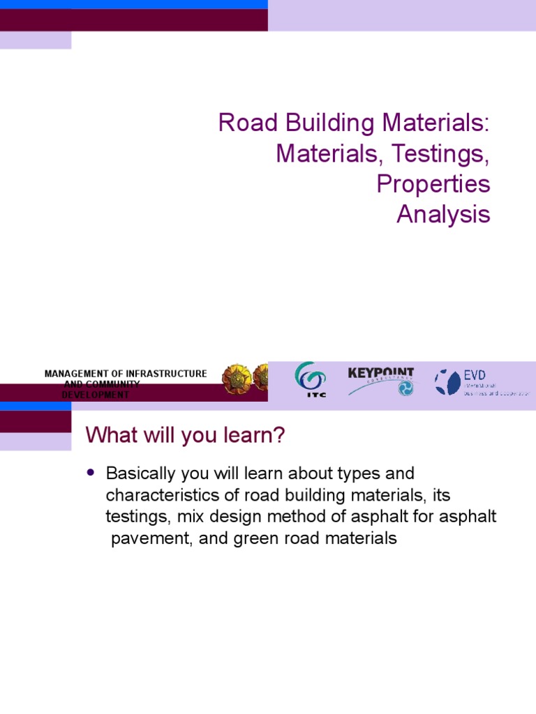 Road Building Materials Materials, Testings, Properties Analysis PDF