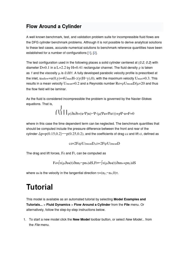 Flow Dynamics of a Cylinder | PDF | Fluid Dynamics | Classical Mechanics