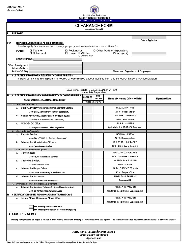 Cs Form No 4 Revised 2018 Fill And Sign Printable Tem vrogue.co