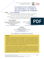 La Representación en La Resolución Problemas Matemáticos PDF