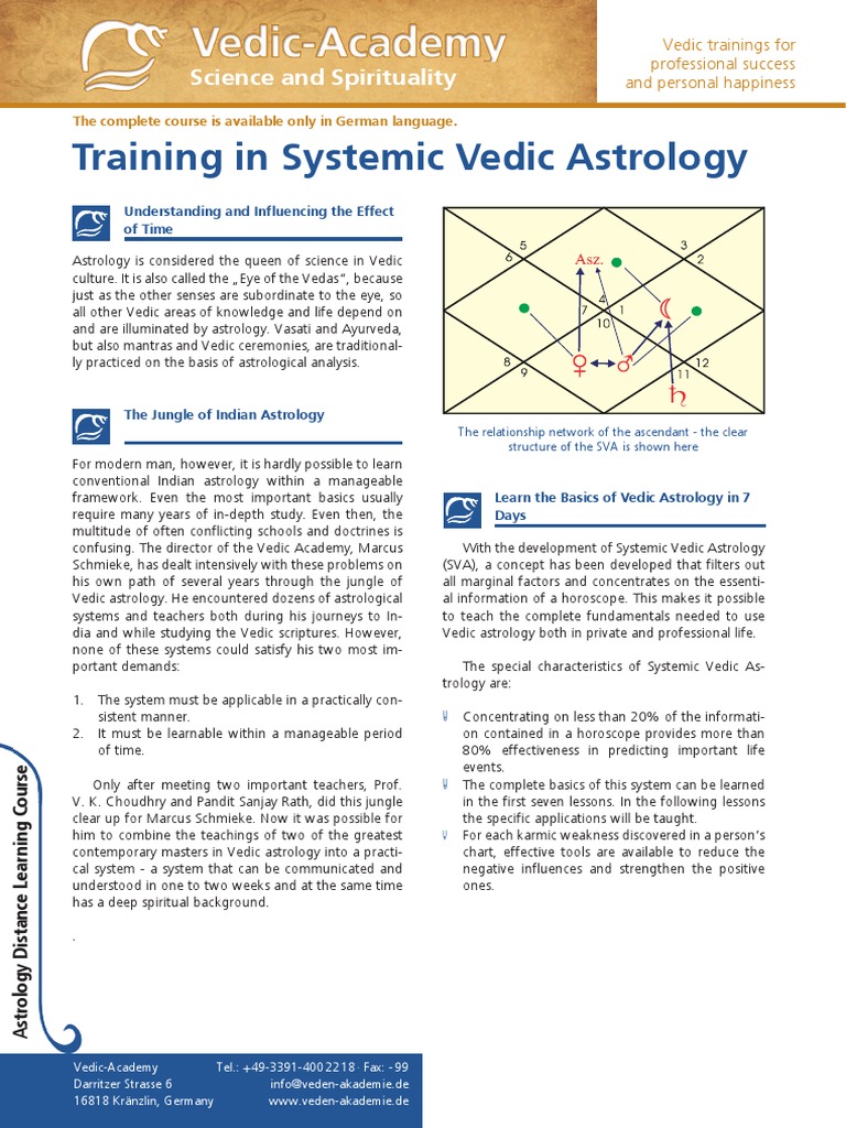 Training in Systemic Vedic Astrology: Science and Spirituality | PDF ...