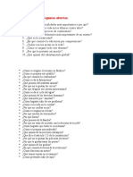 100 Ejemplos de Preguntas Abiertas