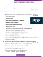 CBSE Sample Paper Class 7 Science Set 5