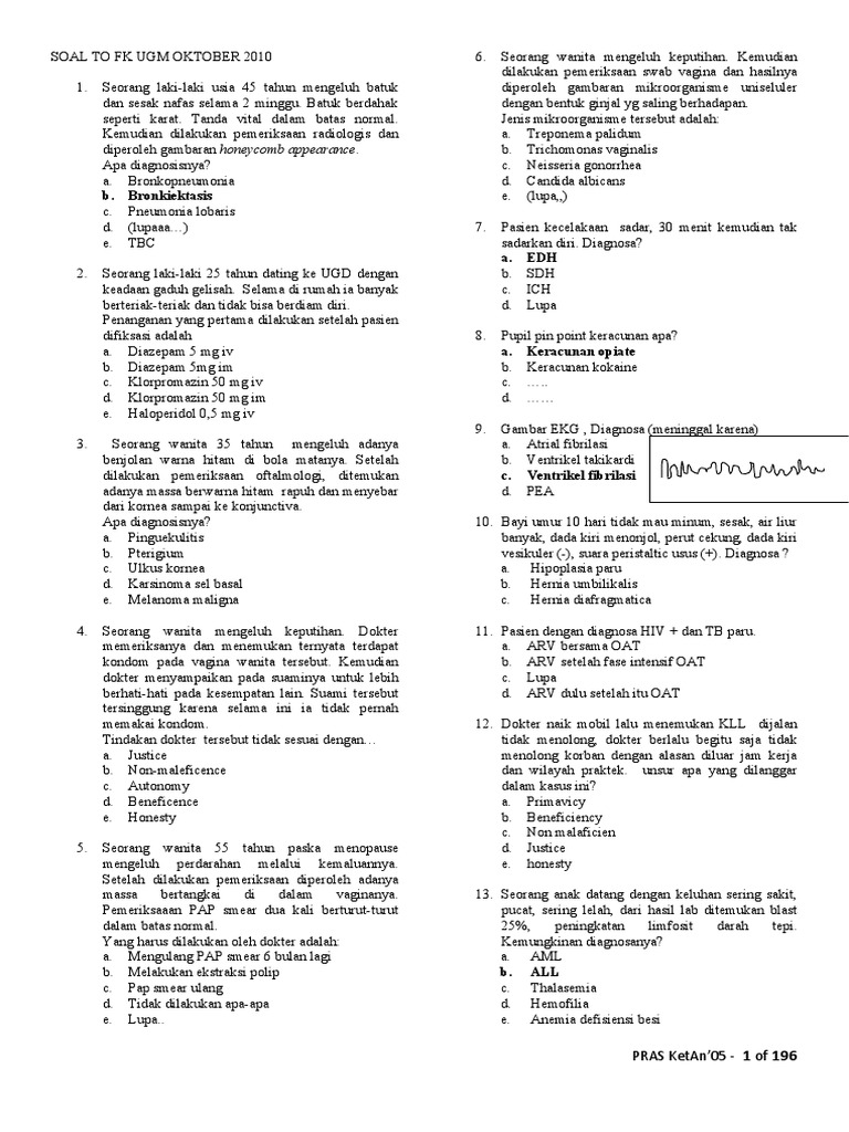 Kumpulan Soal Try Out Ukdi Oktober 2010