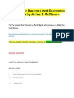 Statistics for Business and Economics 12th Edition by James T. McClave – Test Bank