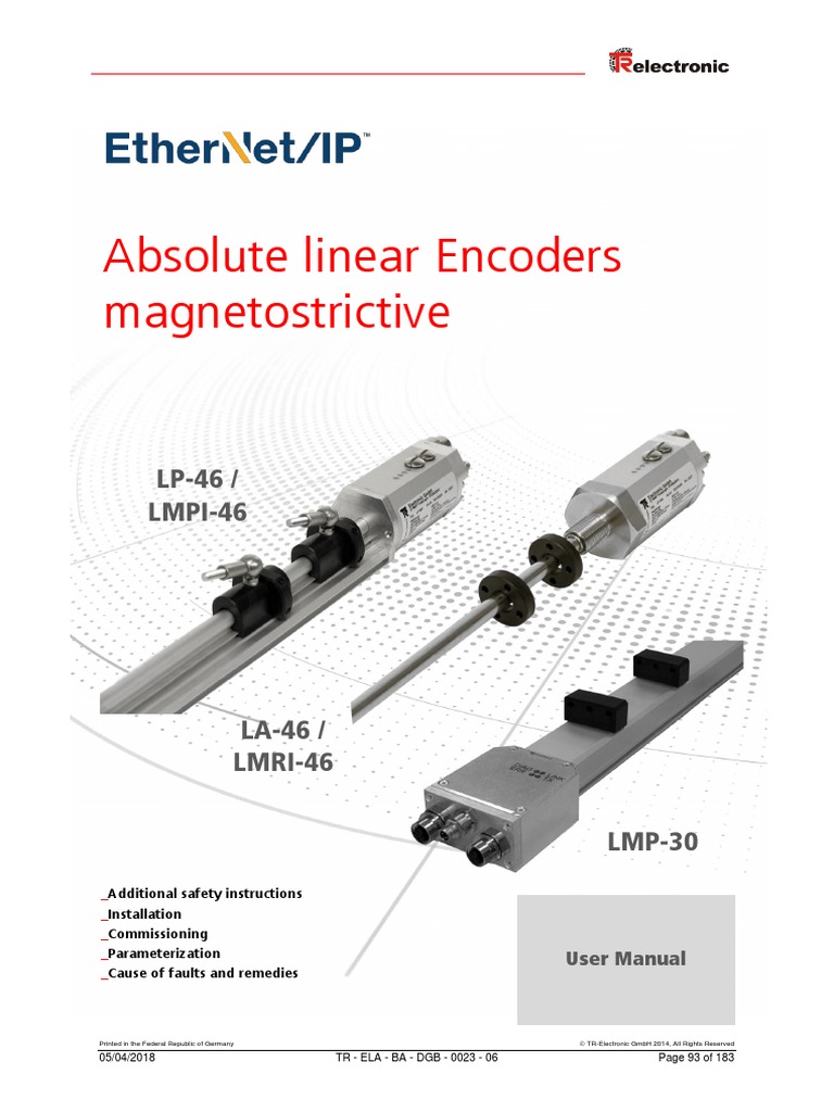 AbsoluteLinearEncoder LA LP46, LMP30 EIP PDF Computer Network