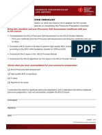 ACLS Candidate Precourse Checklist