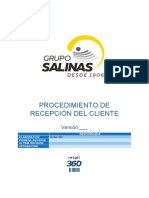 Procedimiento - Recepción Del Cliente