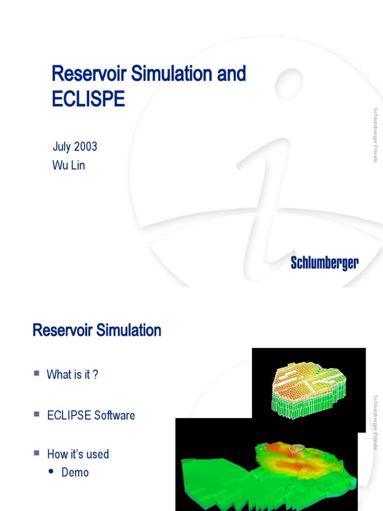 ECLIPSE Reservoir Simulation Overview | PDF | Petroleum Reservoir | Aquifer