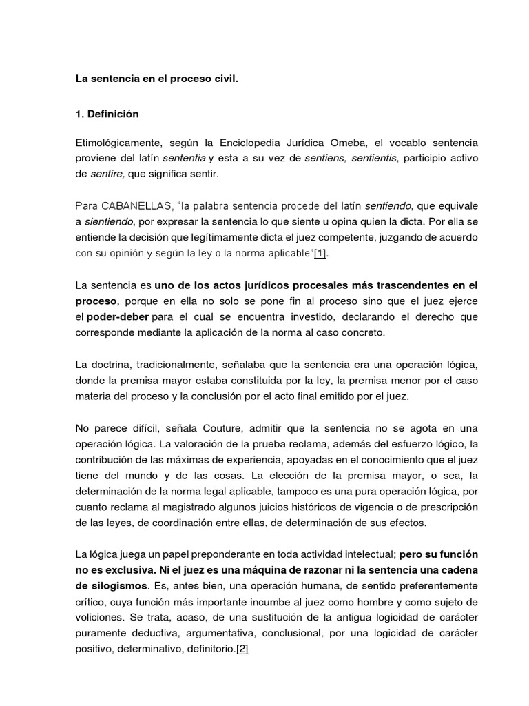 La Sentencia | PDF | Sentencia (ley) | Ley procesal