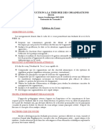 Theorie Des Organisations Licence 1 - Cours Complet PDF