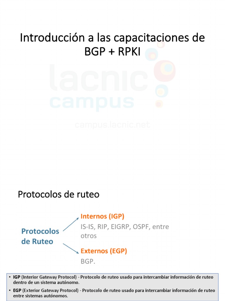 Capacitación en BGP y RPKI | PDF | Protocolos de comunicaciones ...