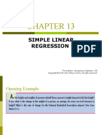 Simple Linear Regression: Prem Mann, Introductory Statistics, 7/E