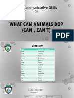 Communicative Skills: What Can Animals Do? (Can, Can'T)