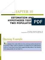 Estimation and Hypothesis Testing: Two Populations: Prem Mann, Introductory Statistics, 7/E