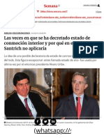 Cuando en Colombia Se Ha Decretado Conmoción Interior - Articulo Semana PDF