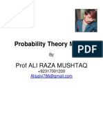 Probability Theory MCQ'S: Prof Ali Raza Mushtaq